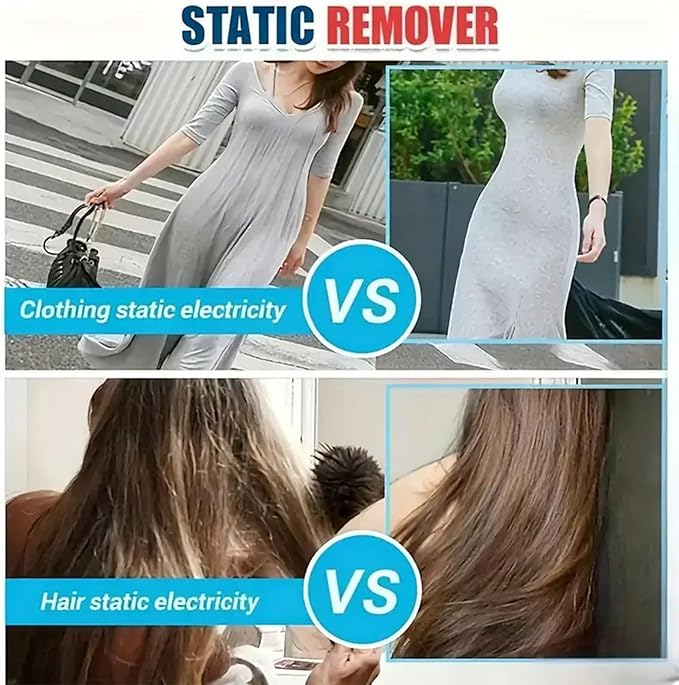 Anti-Static Spray, 100ml Clothing and Hair Mist for Women, Prevents Static on Hair, Clothes, Shoes, Travel, Home, Furniture, Bed, Couch, Ironing, and Laundry
