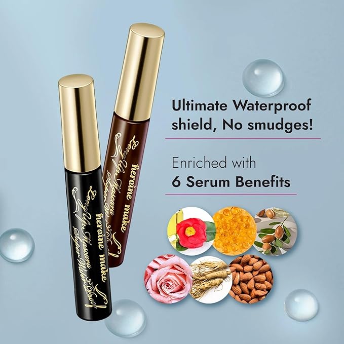 HEROINE MAKE by KISSME Waterproof Mascara Black | Tubing Mascara Volume and Length by Defining Fiber for Long and Curl Eye Makeup for Women, Made in Japan, Black, 1 EA
