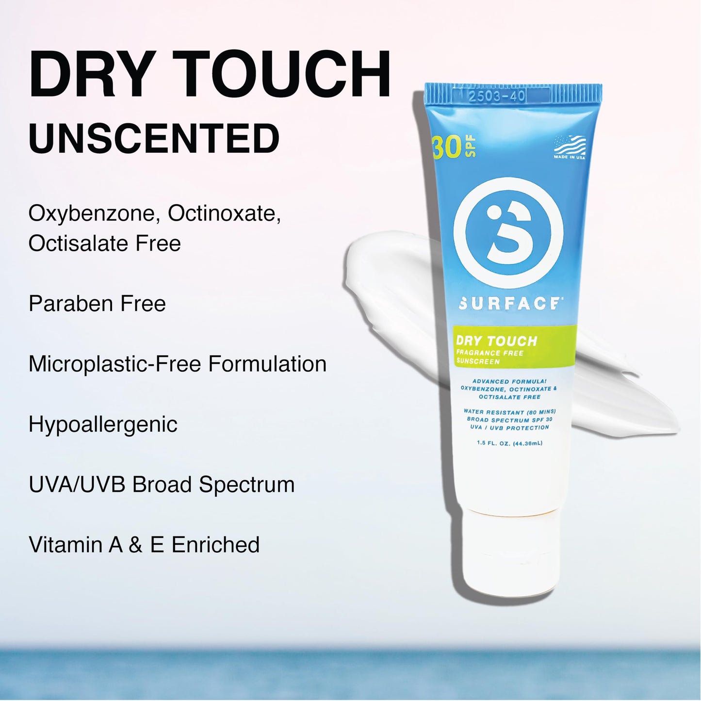 Surface Sunscreen Lotion SPF 50 for Face and Body, Natural Formula, Lightweight and Reef Friendly, Broad Spectrum UVA UVB Protec