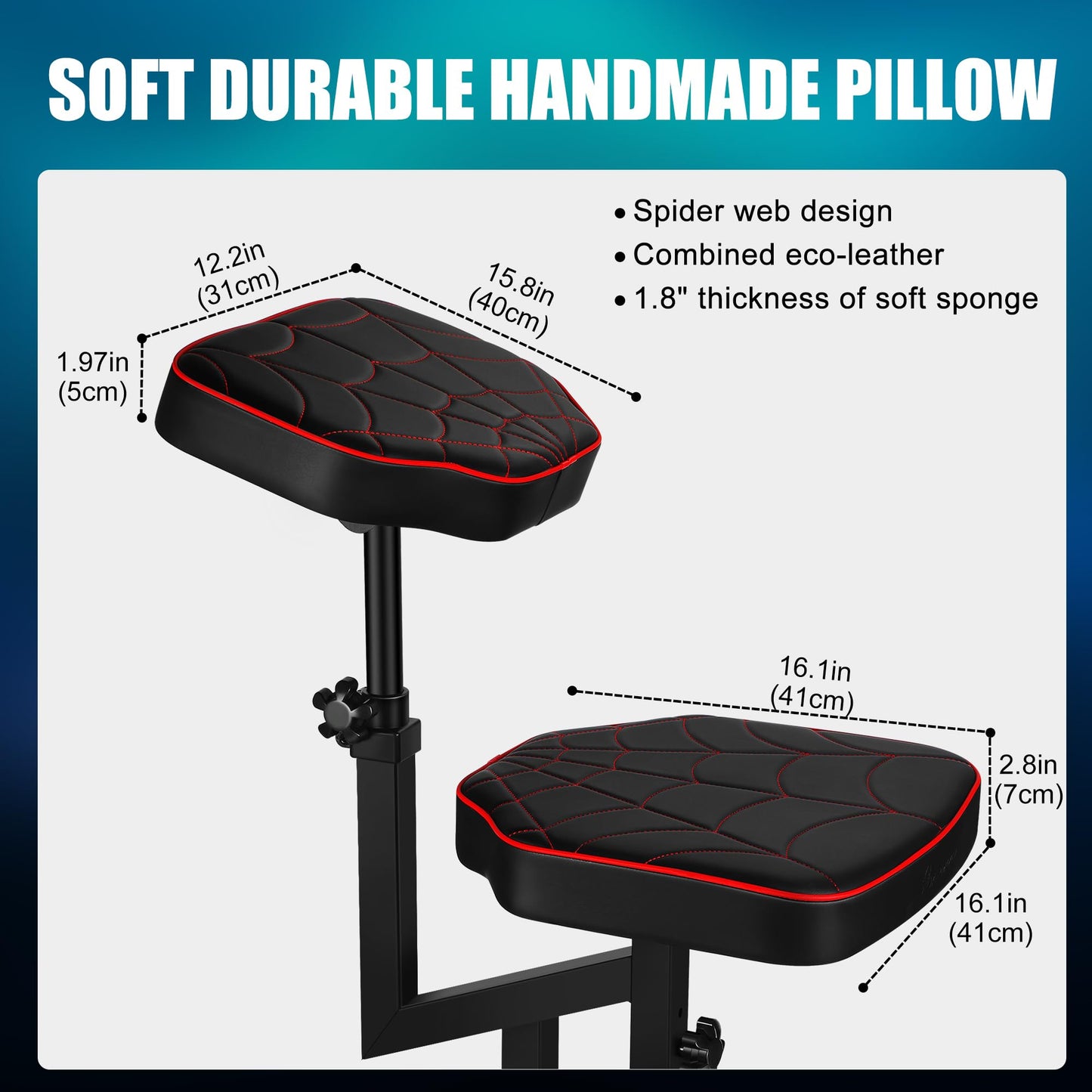 Poarmeey Upgraded Tattoo Armchair Multi-Function Tattoo Chair for customers Adjustable Tattoo Equipment with armrest Brackets and Wheels