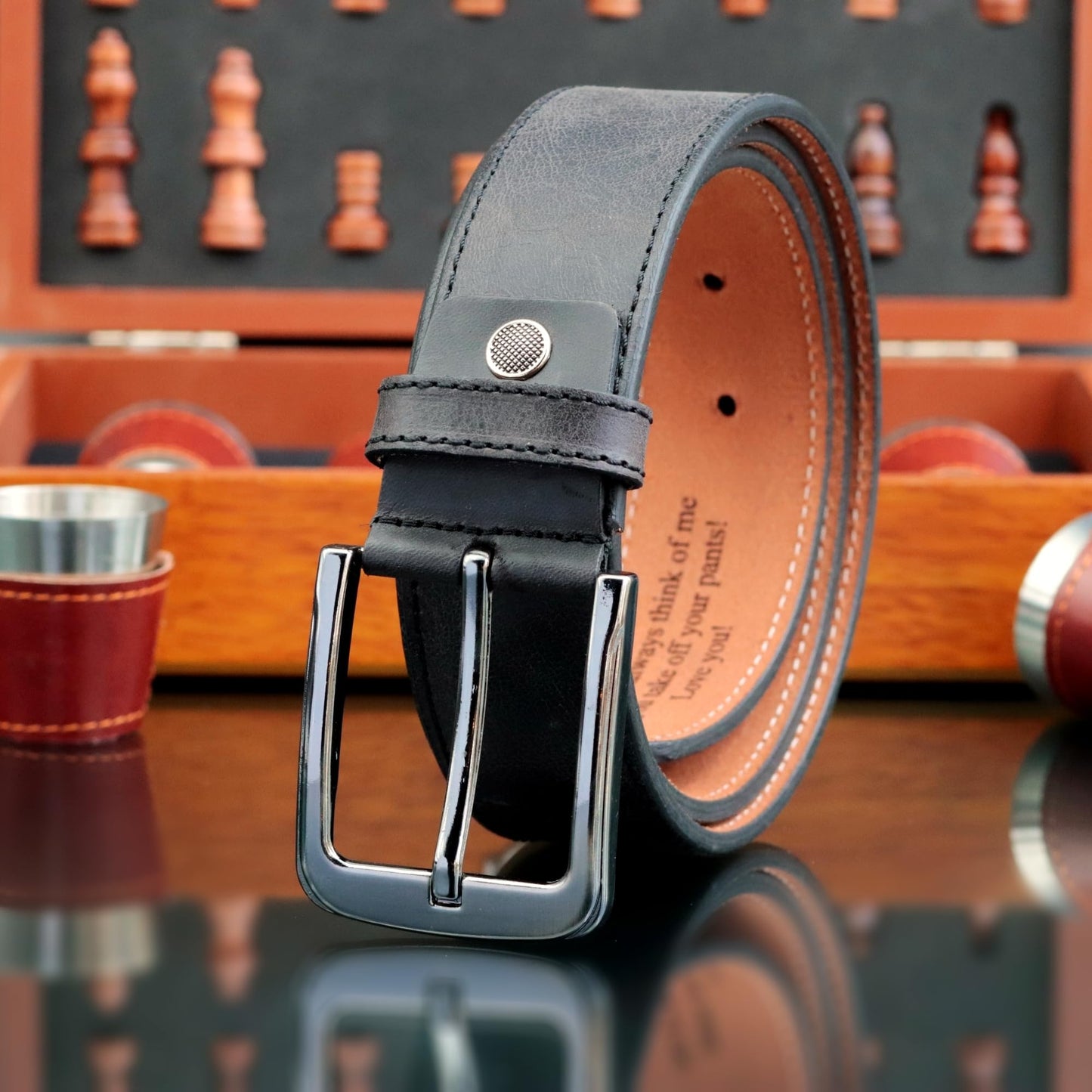 Eagle Epic Personalized Leather Belt for Anniversary - Handcrafted Custom Belt for Him, Valentines Day Gift for Husband, Unique Boyfriend Gift