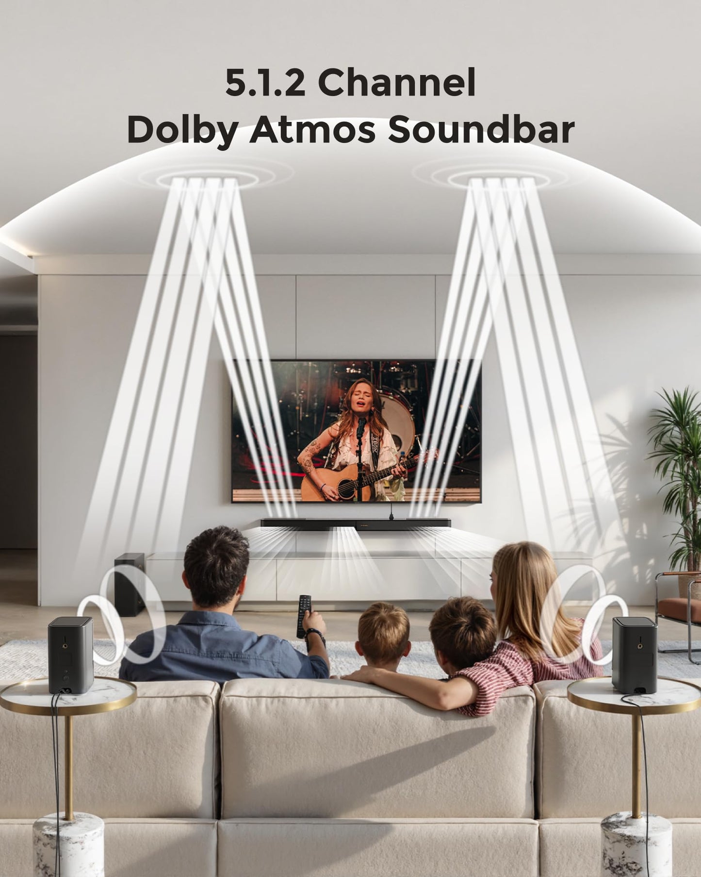 ULTIMEA 5.1.2ch Sound Bar with Dolby Atmos, Surround Sound System for TV with 2 Surround Speakers, Sound Bar for Smart TV, Soundbar for Home Theater, BT 5.4, HDMI eARC, Skywave F40 (New, 2026 Model)