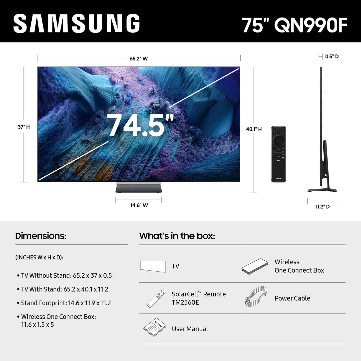 Samsung 65-Inch Class Neo QLED QN990F 8K Mini LED Smart TV (2025 Model) NQ8 AI Gen3 Processor, Upscaling Pro, Wireless One Connect, Glare Free, Samsung Vision AI, Alexa Built-in