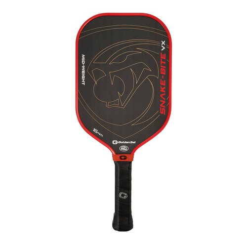 Golden Set Snake-Bite VX Pickleball Paddle | Thermoformed | T-700 Carbon Fiber | Mid-Weight | USAP Approved (1)