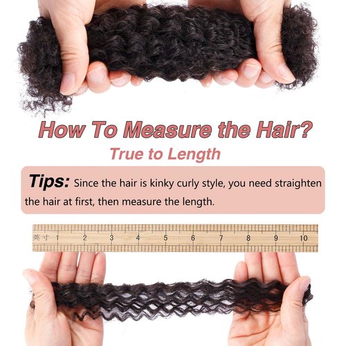 Afro Kinkys Bulk Human Hair for Braid Braiding Mini Twist Locs Dreadlock Extensions Afro Kinky-Curly Human Braiding Hair Bundles For Men Women Kids 14 Inch 4 Bulk 120g 1B Natural Black Easy to Install