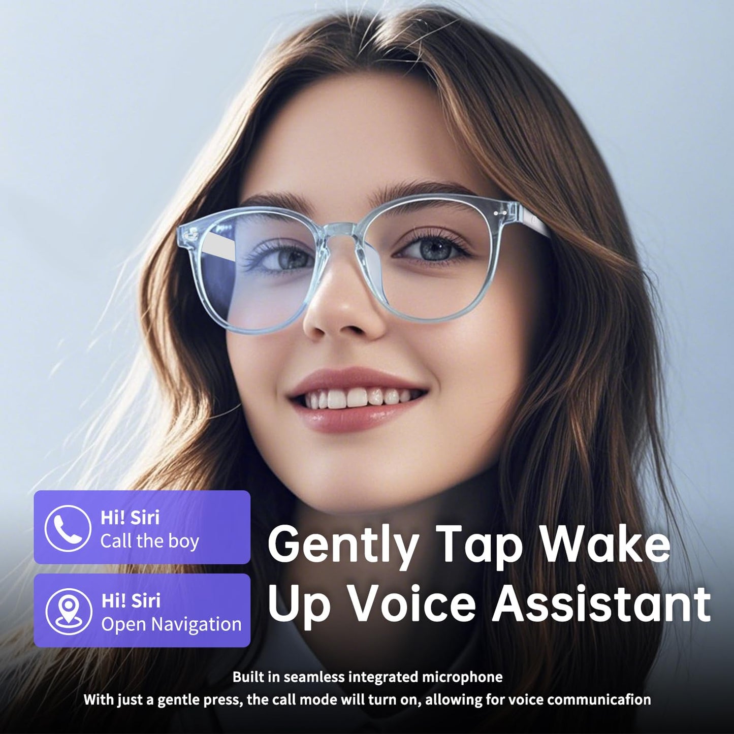 Smart Glasses For Women Men, Bluetooth Glasses With Photochromic Lenses Touch Control Voice Assistant For Clear Audio Remote Pho