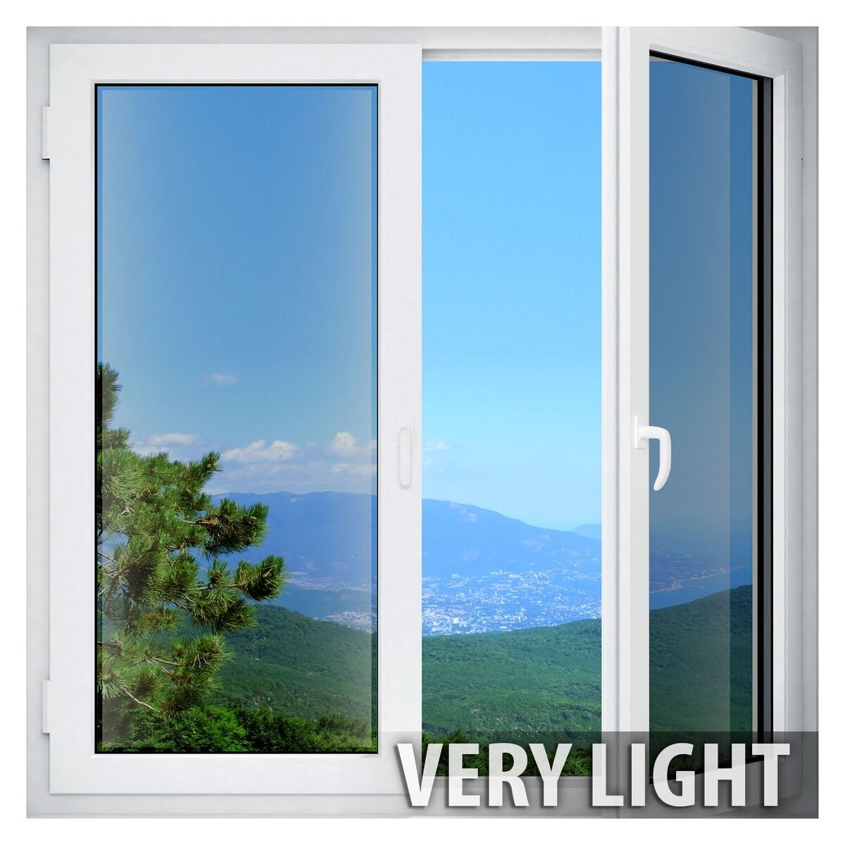 BDF HNC70 Window Film Premium Heat Control and Energy Saving, Chrome (Very Light) - 24in X 15ft
