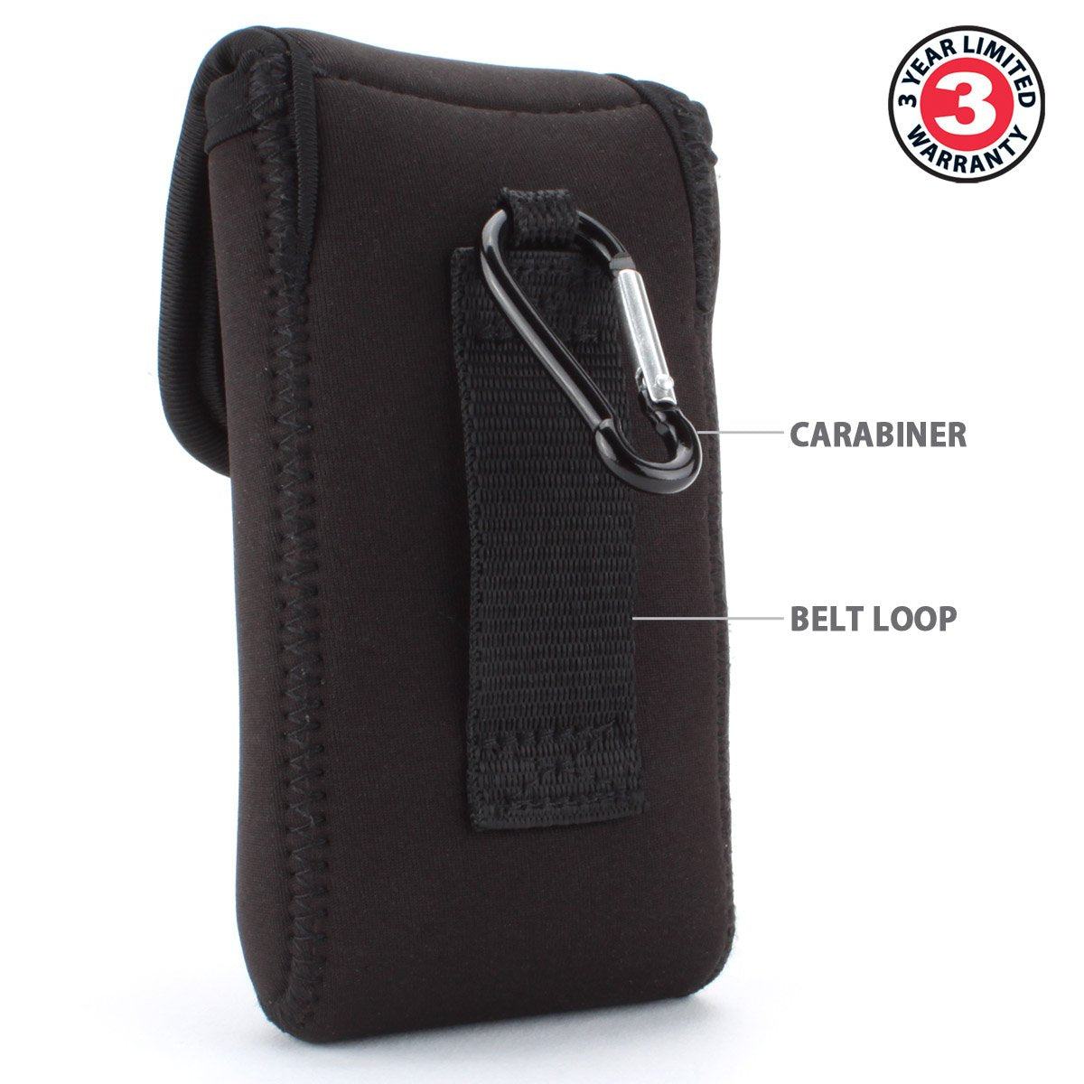 USA Gear Large Continuous Glucose Monitor Receiver Belt Case Compatible with Dexcom G7 Receiver, Dexcom G6, and More CGM Glucose Monitor Devices - Flexible Neoprene with Scratch Resistant Interior