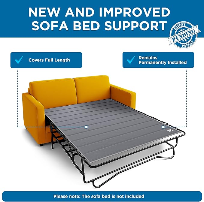 Meliusly Permanently Installed Sleeper Sofa Support Board (Queen Size - Patent Pending) Reinforced Wood Sofa Bed Support, Pull Out Couch Mattress Board, Sleeper Bar Shield, SleeperSaver