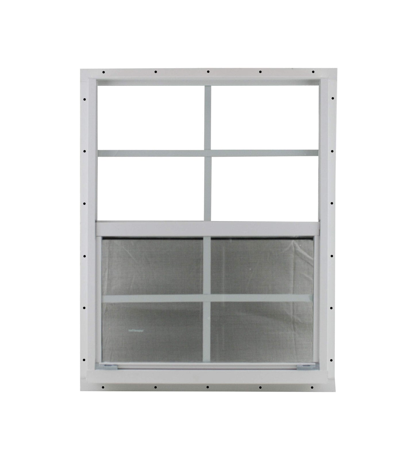 Shed Windows and More 24" X 27" Window Aluminum Frame White Flush Safety/TEMPERD Glass Storage Sheds Playhouse Tree House