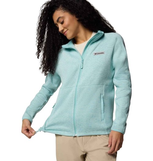 Columbia Women's Sweater Weather Full Zip II, Moonvista/Fig Heather, Medium