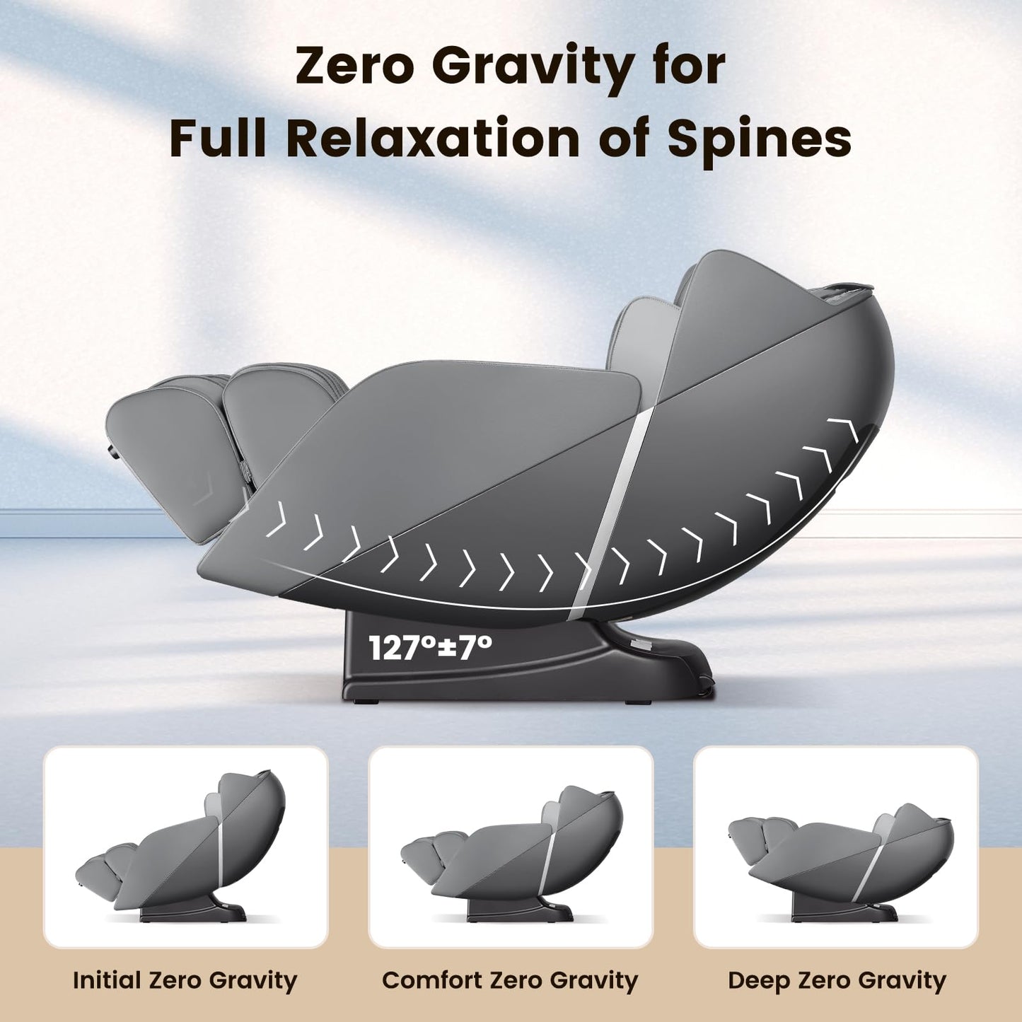 Giantex Full Body Massage Chair, Zero Gravity Recliner Chair with SL Track, Airbags, Foot Rollers, Shoulder Detection, Heating, Bluetooth, 12 Modes, Voice Control, Assembly-Free