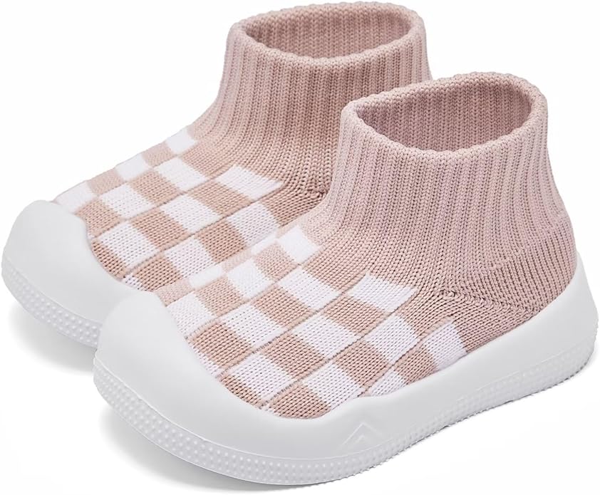 Eashi Baby Boy Girl Non-Skid Indoor Infant Walking Shoes Breathable Warm Elastic Sock Shoes with Memory Sole Protect Toes ...