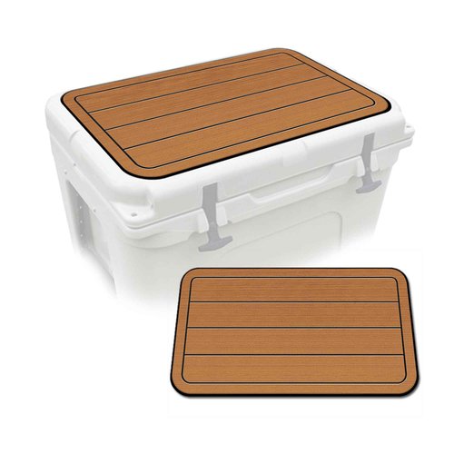 USATuff SeaDek EVA Mat Cooler Pad fits YETI 45 Tundra | Peel & Stick Application | Non Slip Comfort Accessories - Teak Lines (Mocha-Black)