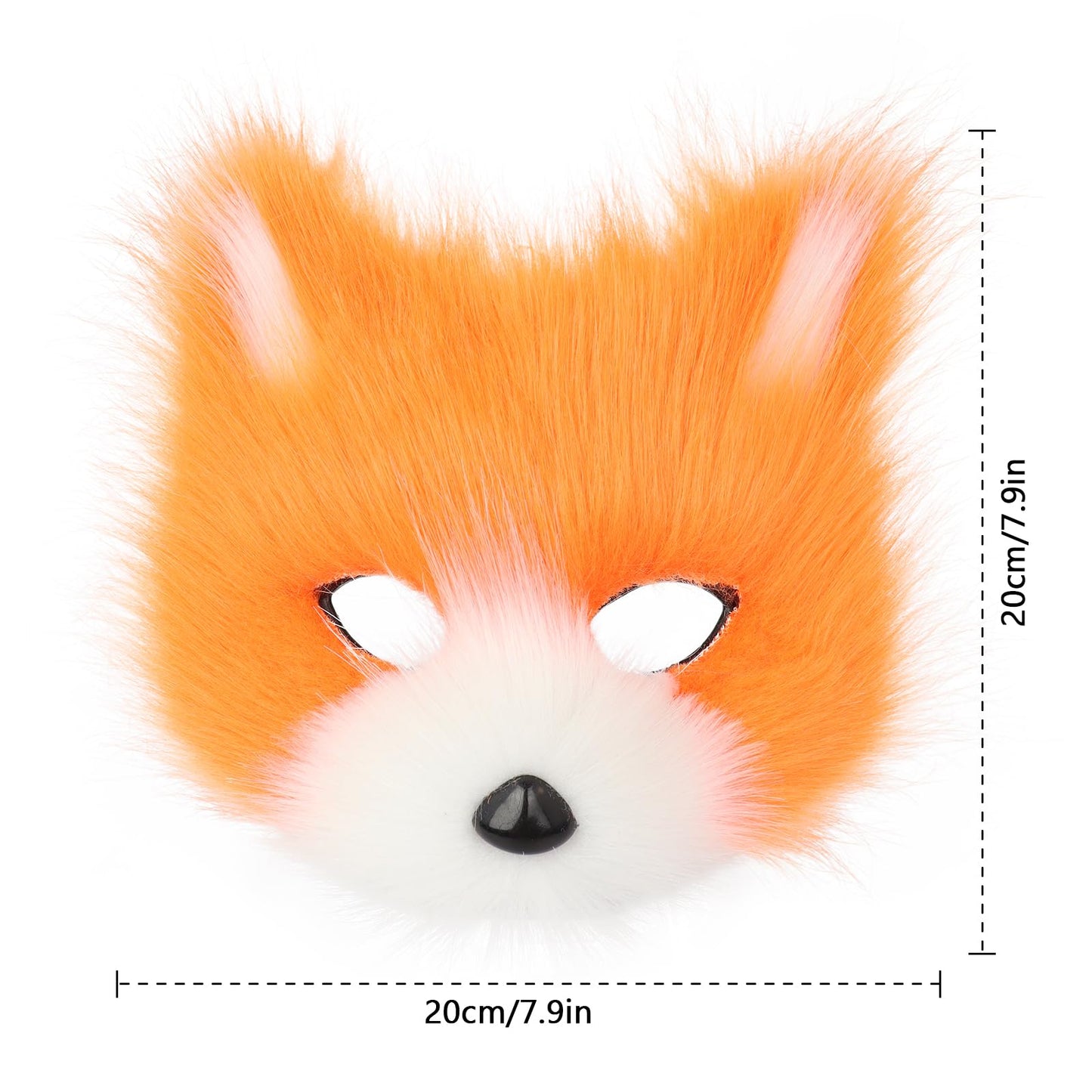 Faux Fur Fox Tail Cat Wolf Cosplay Costume Set Plush Mask Fluffy Paw Gloves Halloween Christmas Party for Women