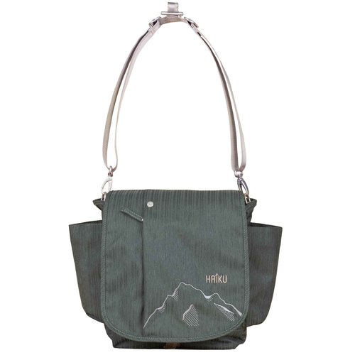 HAIKU To Go Convertible 2.0 Crossbody and Backpack Messenger-Style Travel Bag with Adjustable Shoulder Straps, Dual Pockets, Deep Forest