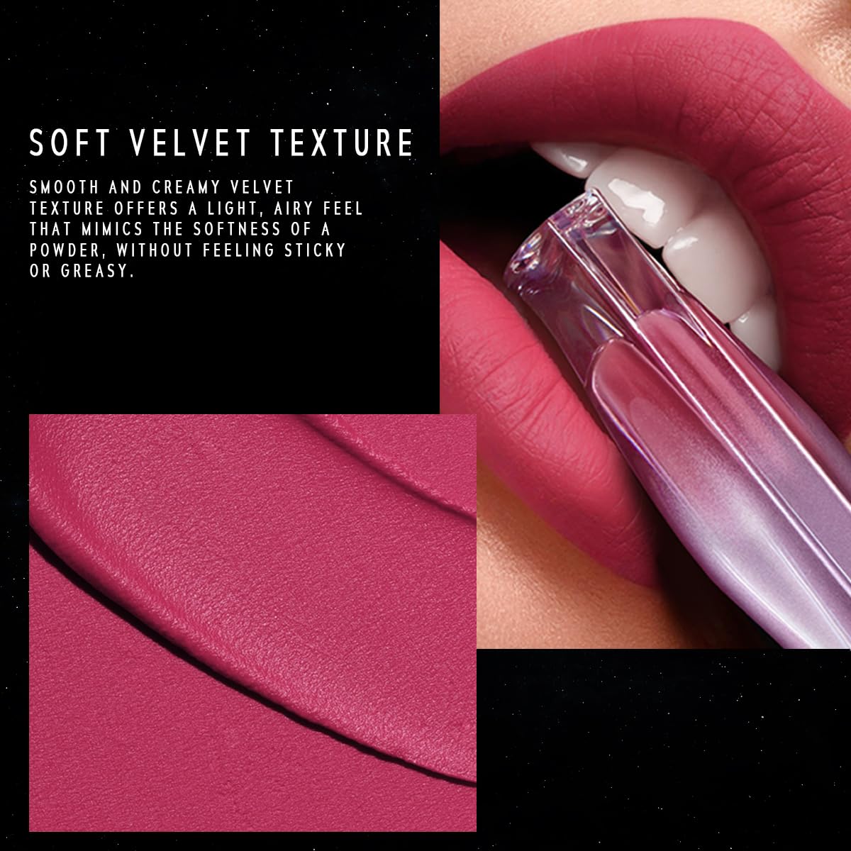 NEBULA VELVET LIP CREAM-Long Lasting Lip Stain, Waterproof and Transfer Proof Lip Tint, Matte Finish Lipstick, Smooth Out Lip Lines, Lightweight Lip Cream, High Coverage (08 EQUINOX)