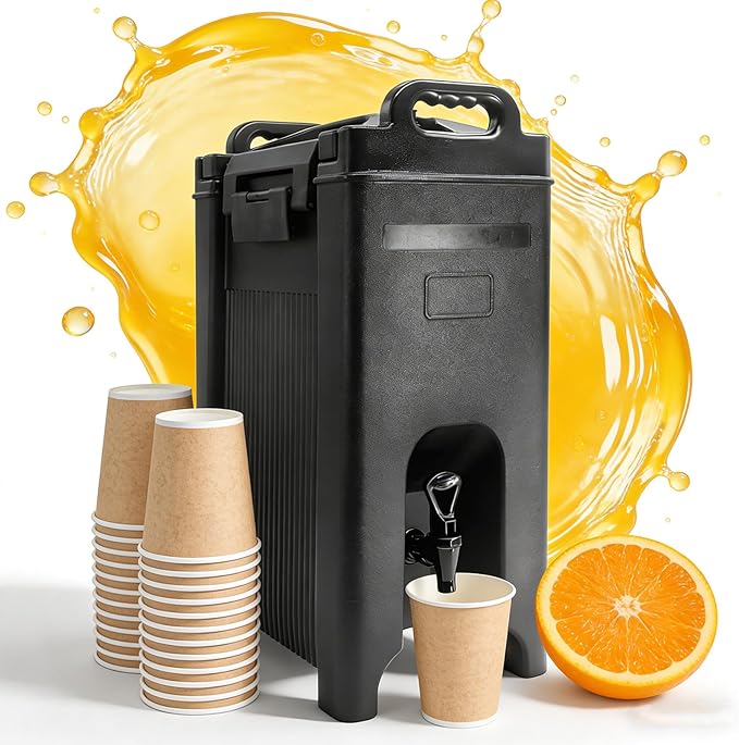 EVGTTI 5 Gallon Insulated Beverage Dispenser,Food-grade LLDPE Hot and Cold Beverage Server,Thermal Drink Dispenser Cooler ...