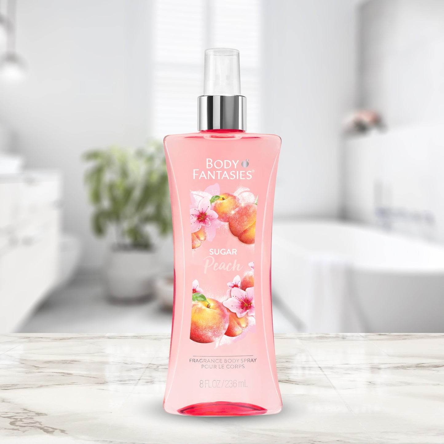 Body Fantasies Signature Fragrance Body Spray, Sugar Peach, 8 fl oz