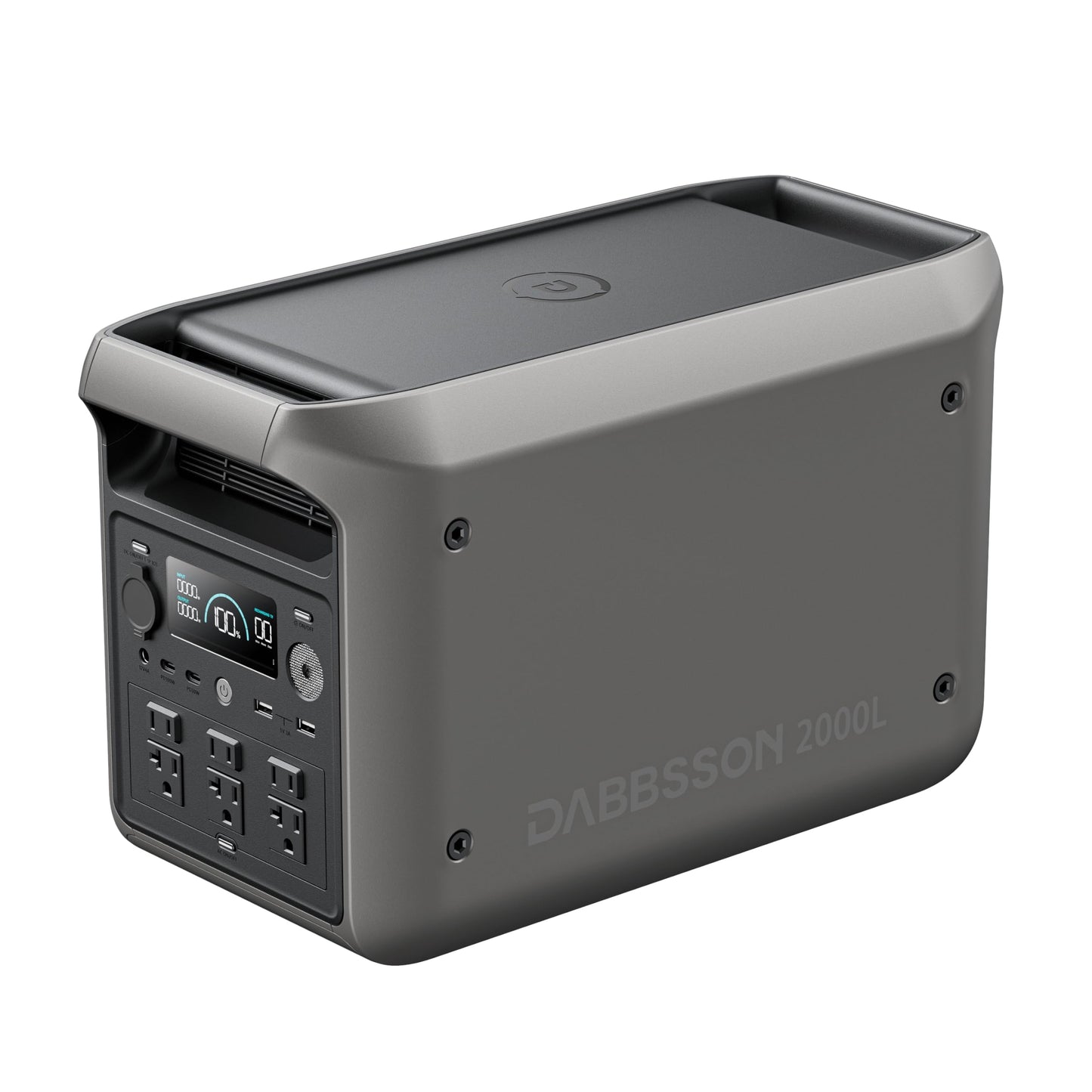 Dabbsson 2000L Solar Generator(2025 New), 2048Wh Semi-Solid Lifepo4, 2200W Ac Output  6, P-Boost 3300W, Compact&Lightweight, 1.3