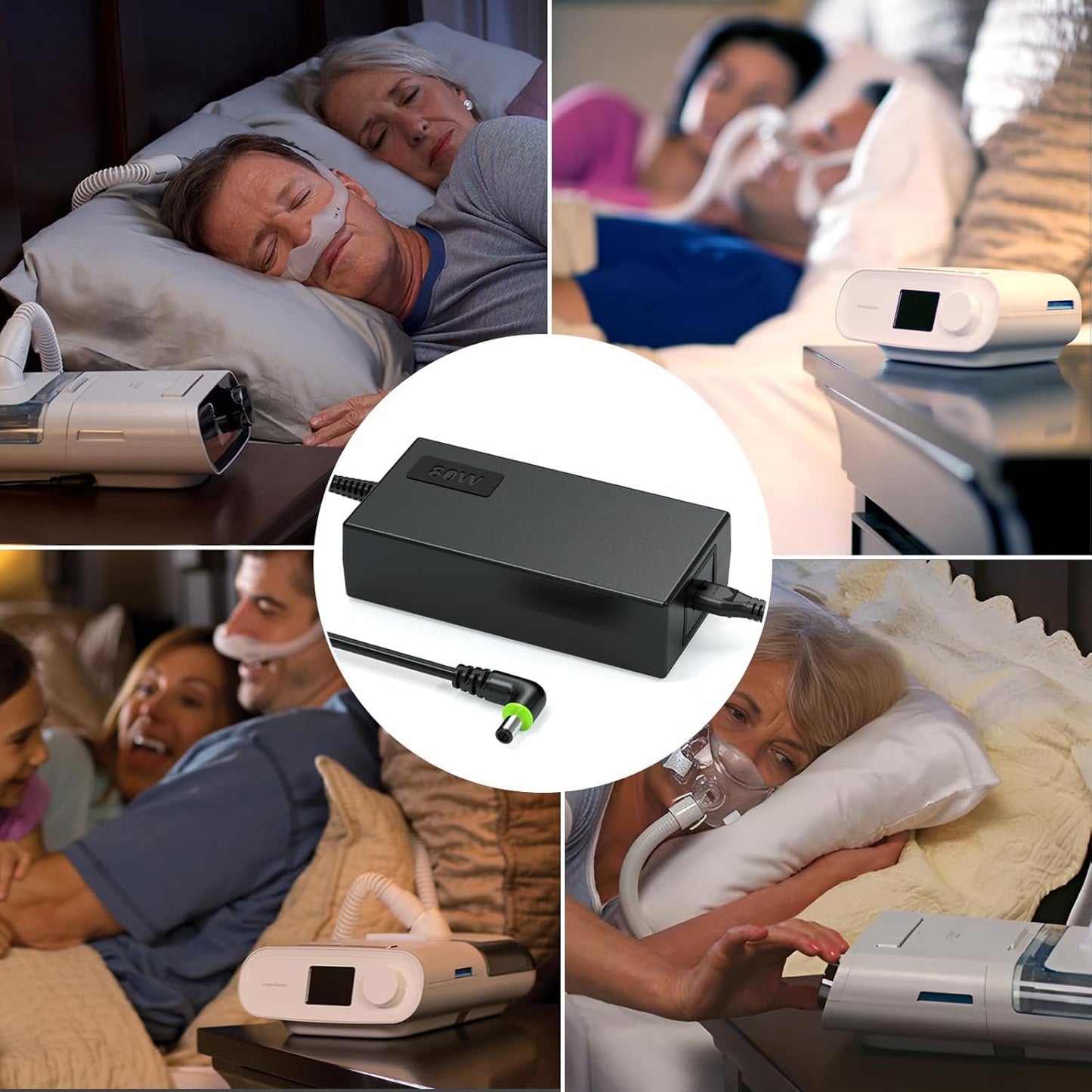 HHZ 80W Charger Compatible with Philips DS500 DS700 DSX510H11C DSX520T11C, DreamStation 2 Respironics CPAP Auto Pro Ref 1144267 MEA080A12C 12V 6.67A Adapter 1118499 100589 Power Cord Supply