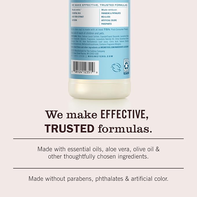 MRS. MEYER'S CLEAN DAY Liquid Dish Soap Refill, Honeysuckle, 48 fl. oz