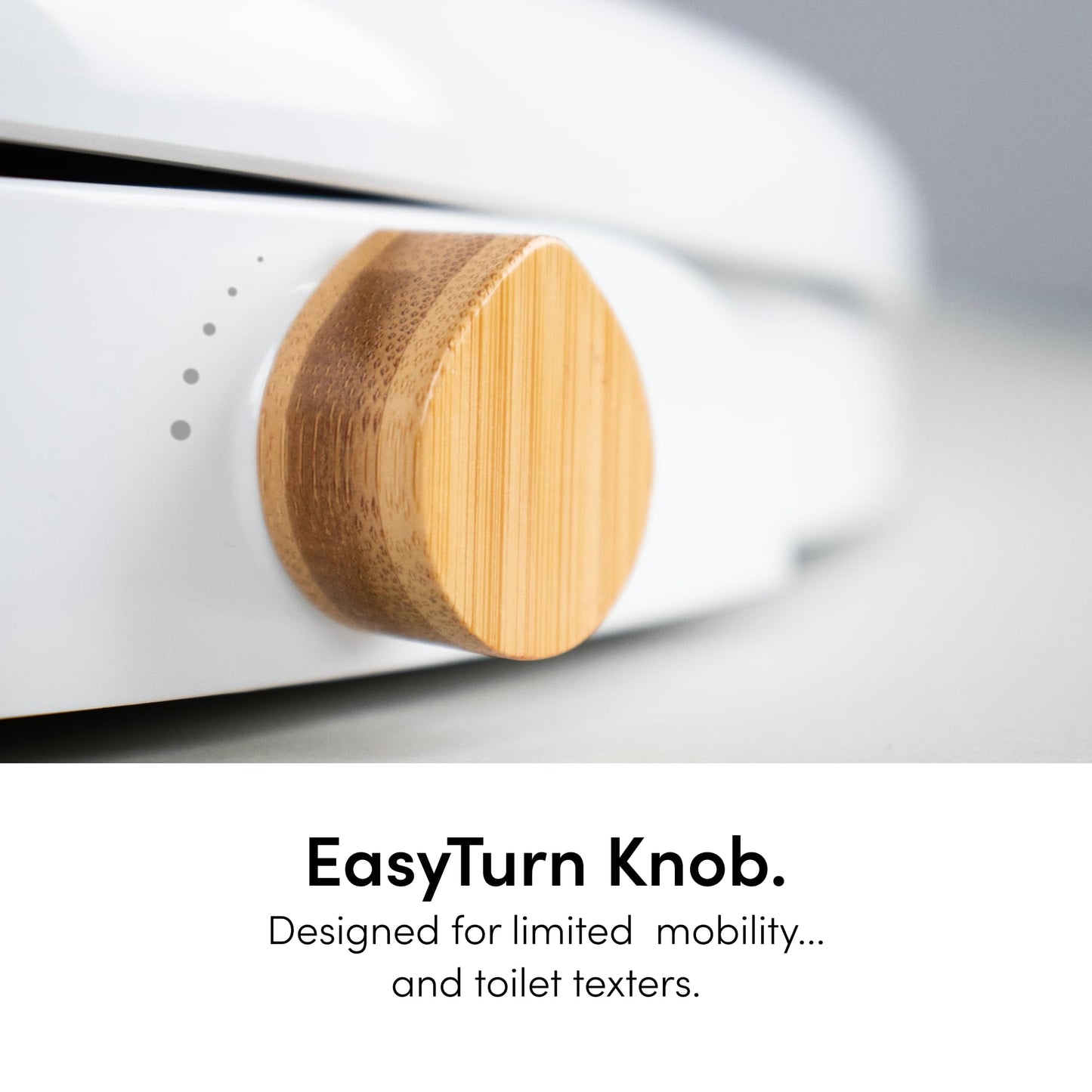 TUSHY Oasis Non-Electric Warm Water Bidet Seat (Elongated): Self-Cleaning Dual Nozzles, Adjustable Temp & Pressure (10-Min DIY Install, Soft-Close Lid, Sleek Design), Spa-Like Comfort, Platinum Knob