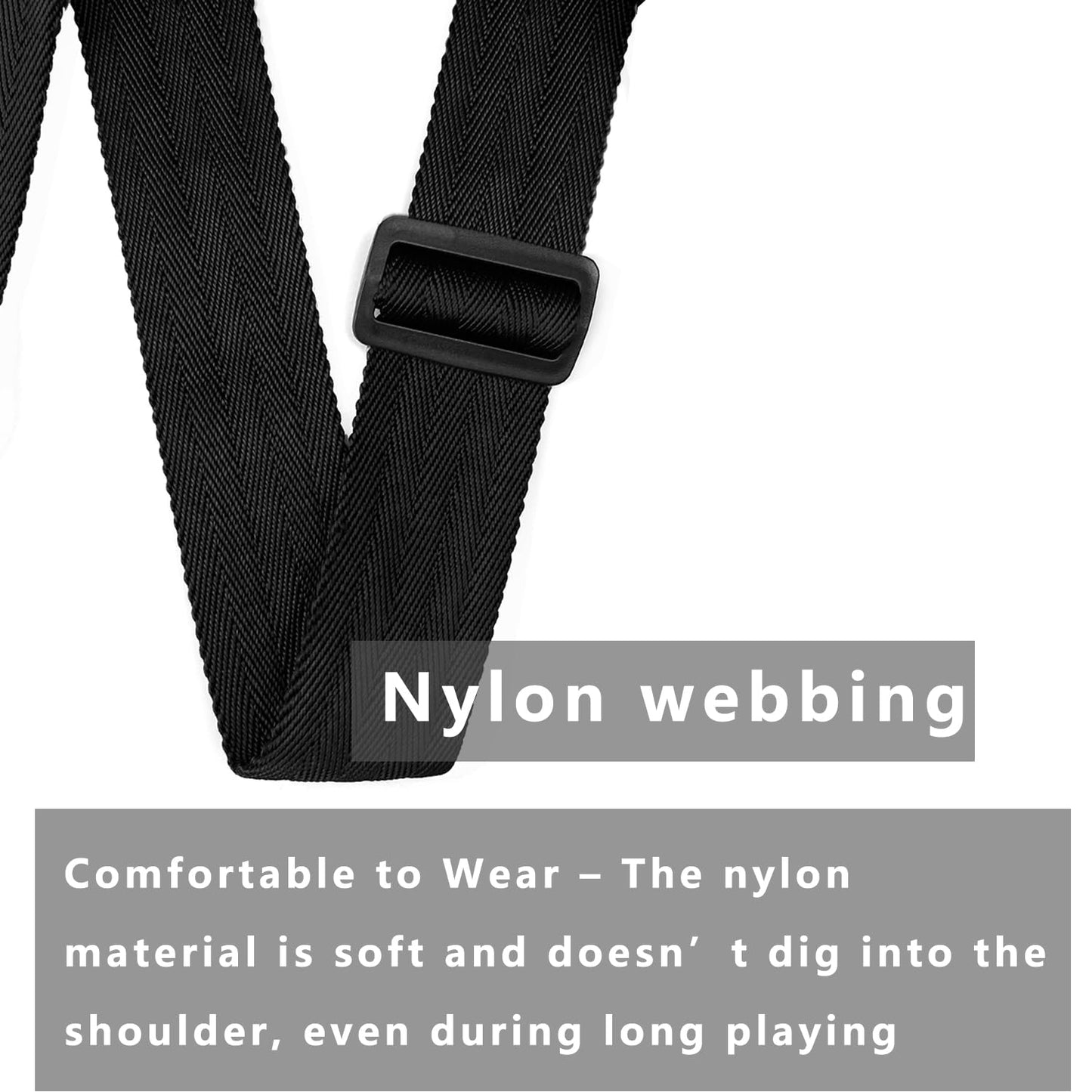 Chmete Guitar Strap Nylon Webbing,Soft And Comfortable,Acoustic Electric Guitar Straps