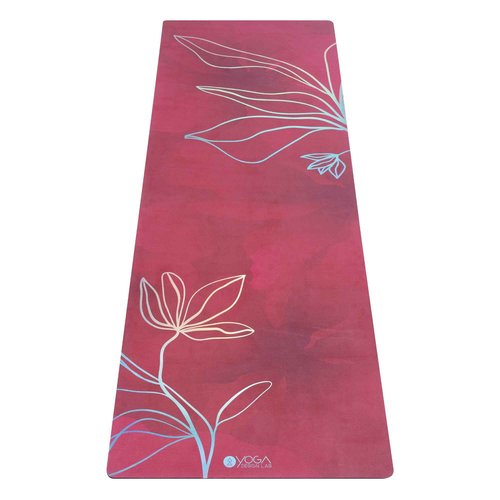 YOGA DESIGN LAB | The Combo Yoga Mat | Lightweight, Foldable, Eco Luxury | Ideal for Hot Yoga, Bikram, Pilates, Barre, Sweat | 1.5mm Thick | Includes Carrying Strap! (Iris, 1.5mm)