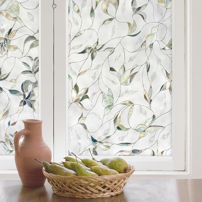 Artscape Flight | Privacy Window Film with Vibrant Colored Pattern | Non-Adhesive & UV Protection | Easy to Apply & Removable | 24 x 36 Inches | Made in USA