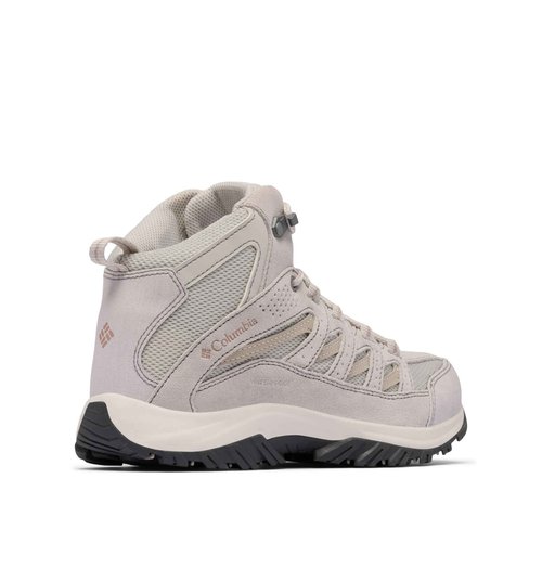 Columbia Womens Crestwood Mid Waterproof, Moonstone/Soft Taupe, 7 Wide