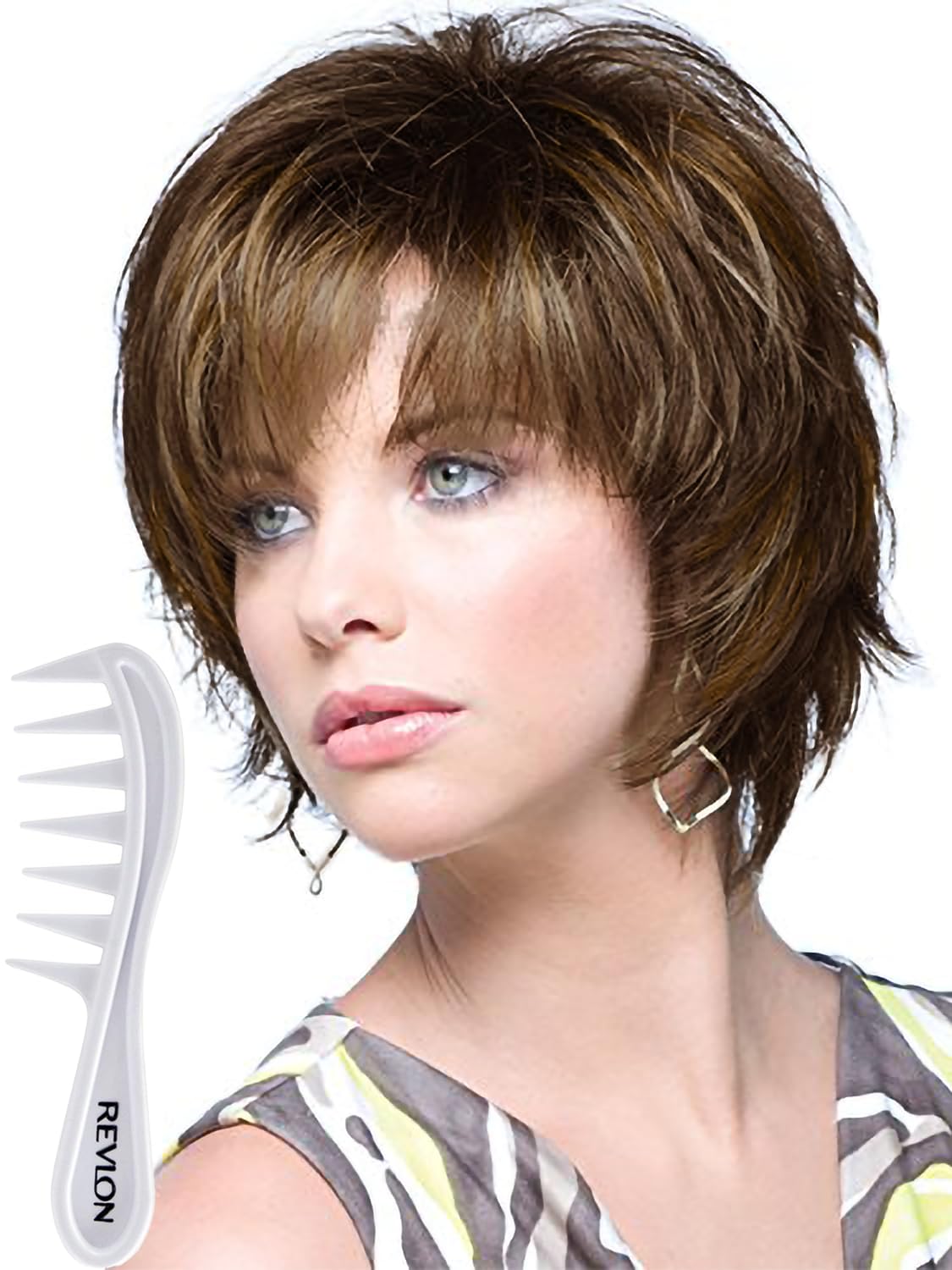 Noriko Sky Synthetic Wig by Rene of Paris and Wig Lift Comb - Raisin Glaze-H - Bundle 2 Items