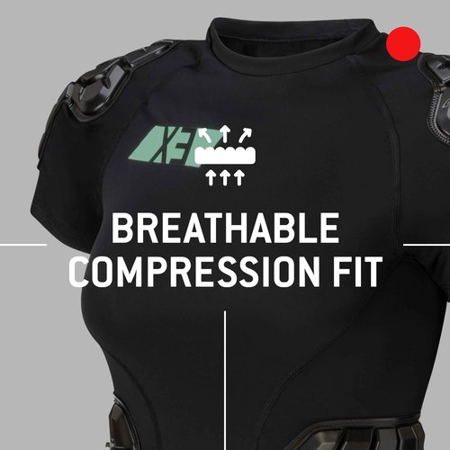 G-Form Women's Pro-X3 Short Sleeve Shirt - Padded Compression Shirt for MTB - Bike Undershirt with Shoulder & Rib Protection- Bike Undershirt with Shoulder & Rib Protection - Black, Adult Small