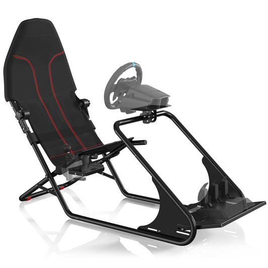 DIWANGUS Racing Simulator Cockpit - Multi Angle Adjustable Pedal & Wheel Panel Breathable Mesh Foam Seat for Sim Racing Cockpit Compatible with Logitech, Thrustmaster, Fanatec, Moza- Ergonomic GT
