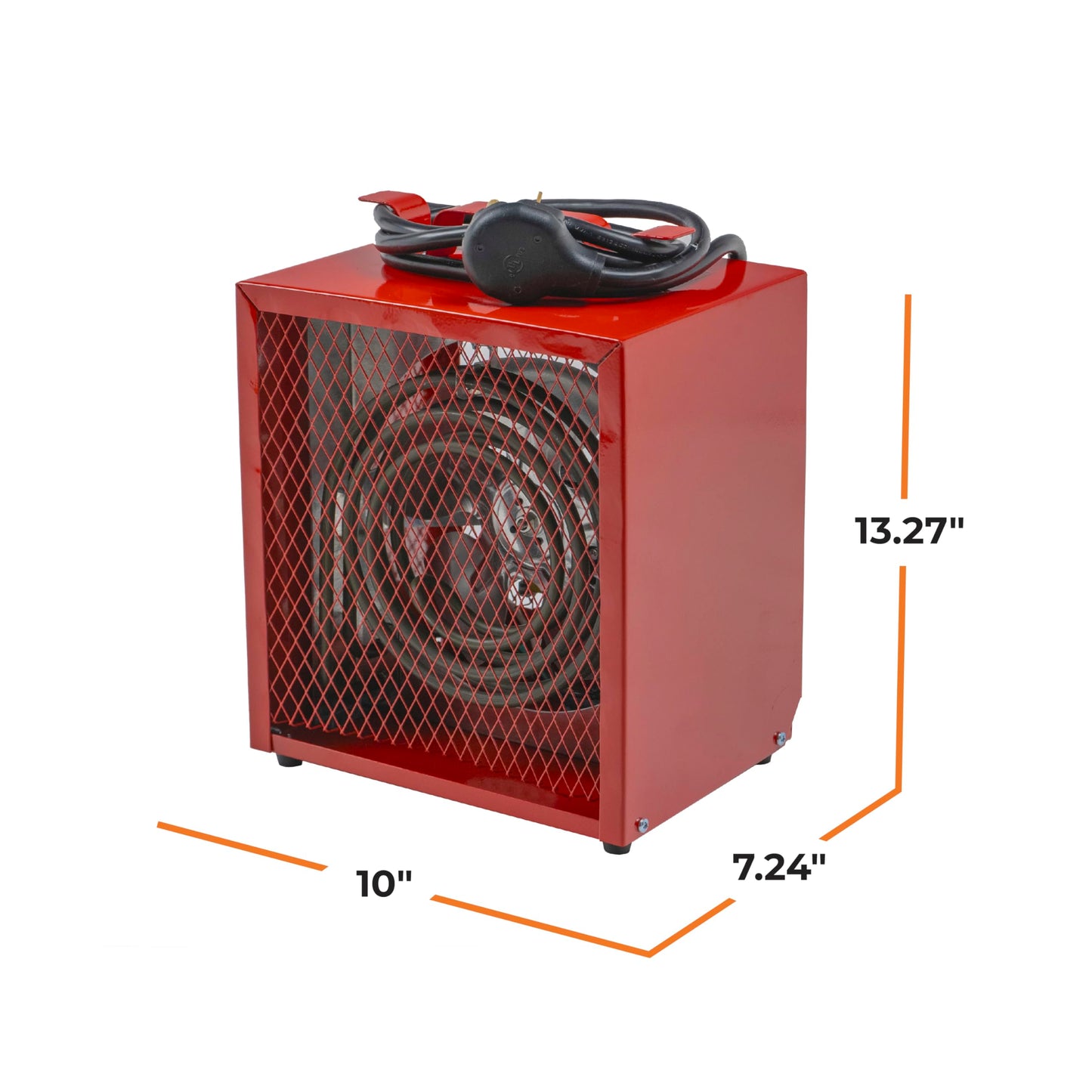 Comfort Zone 4,800W Electric Fan-Forced Industrial Space Heater for Garage & Workshop, Heavy Gauge Steel, Thermostat Control, Overheat Protection, Carry Handle, Rubber Feet, NEMA 6-30P Plug