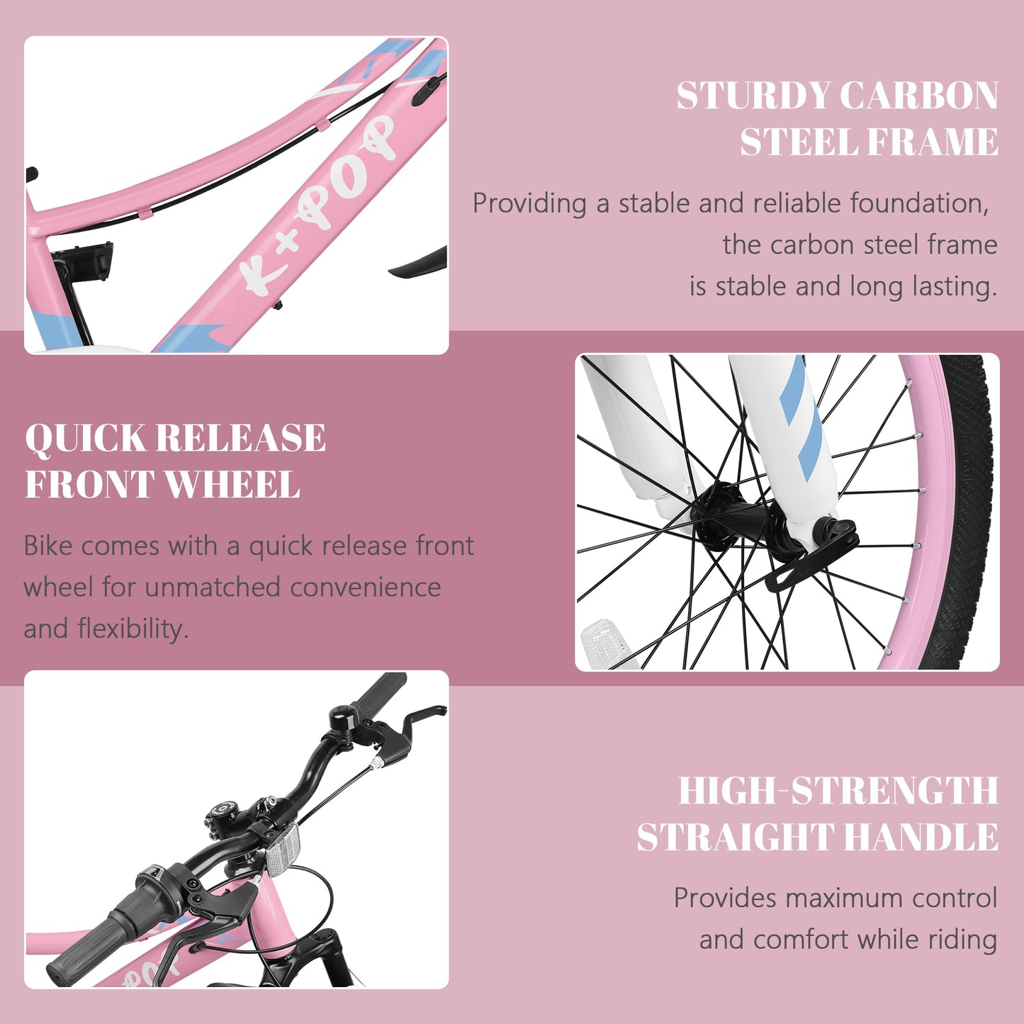 SAHISTCT 20 24 Inch Kids Bike for Boys & Girls Ages 8-12 Years,7 Speed Boys Mountain Bike Kids' Bicycles with Front Suspension and V Brakes