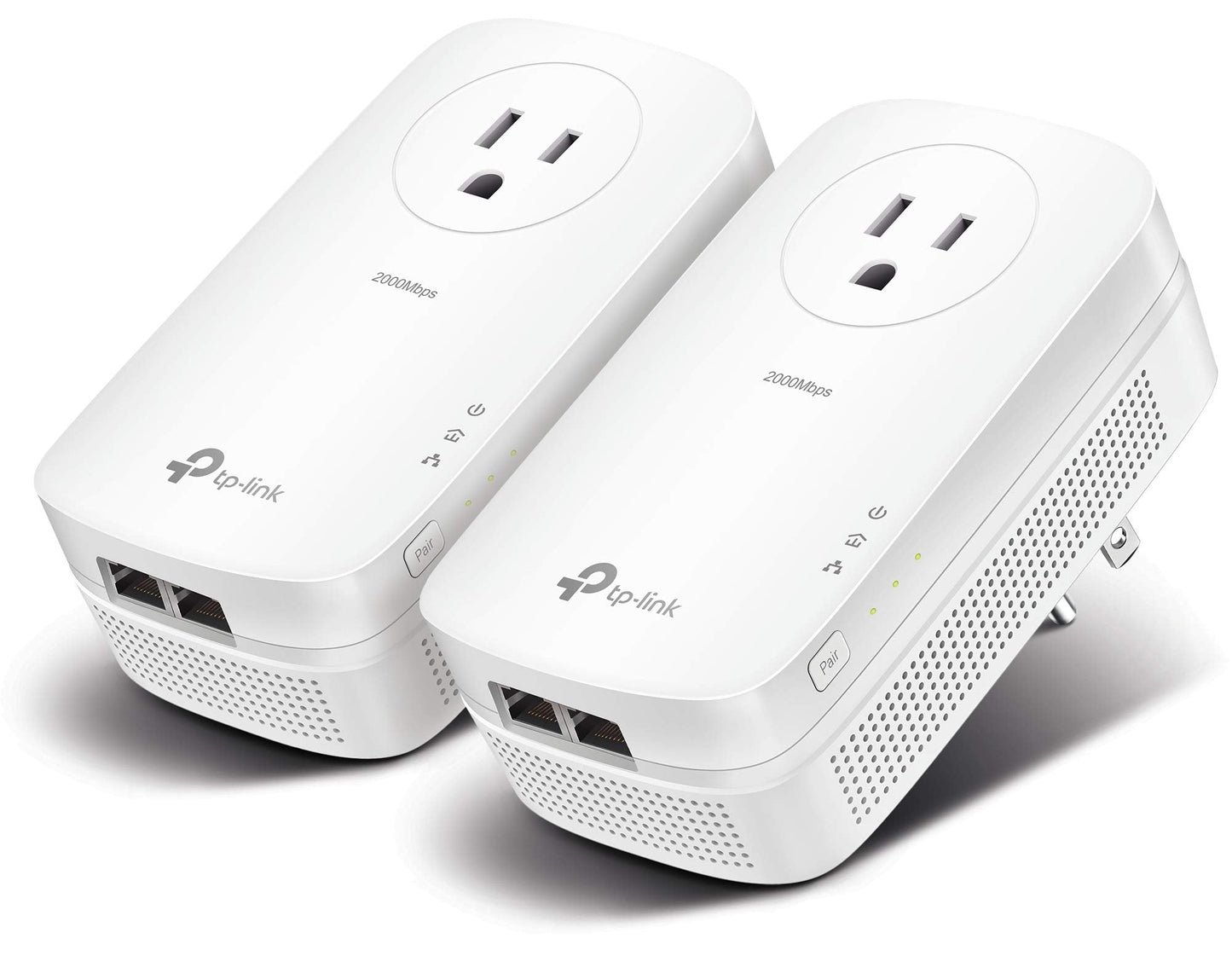 TP-Link AV2000 Powerline Ethernet Adapter TL-PA9020P KIT - Powerline Network Adapter, Passthrough, 2x2 MIMO, 2 Gigabit Ports, Ethernet Over Power, Plug Pair & Play, Power Saving, Free Expert Help