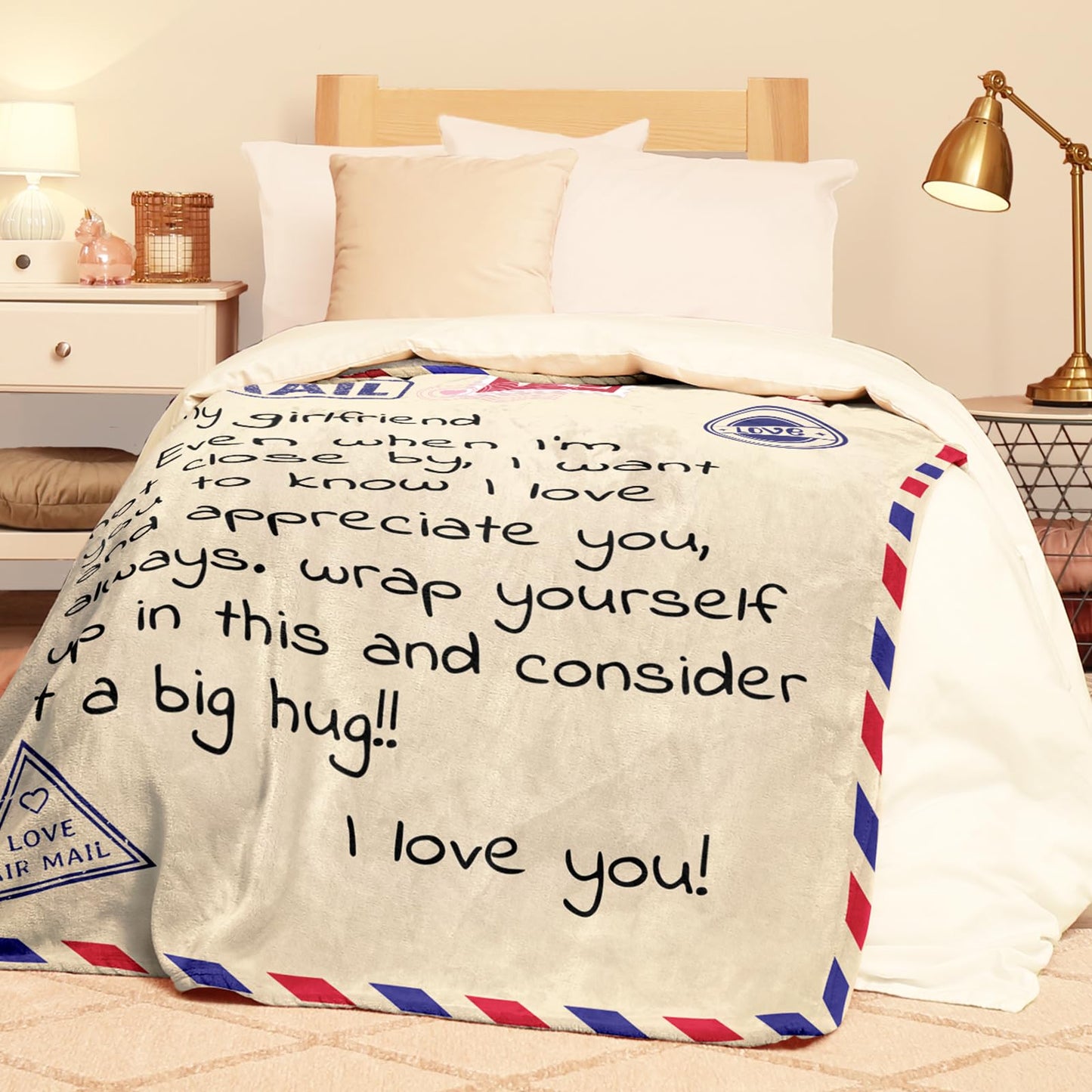 WIDLAN Gifts for Girlfriend Blanket Birthday Gifts for Girlfriend from Boyfriend Christmas Blanket Throw Blanket 60x50