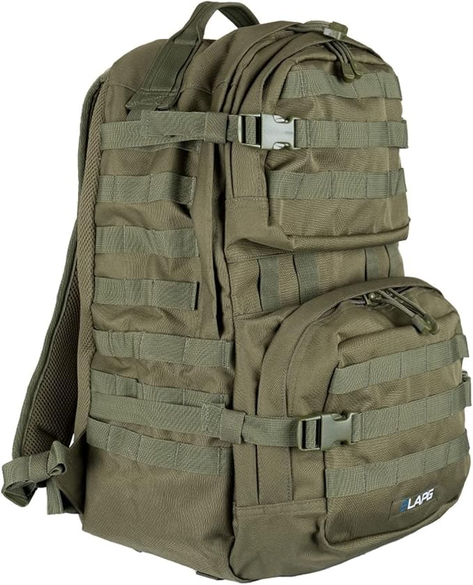 LA Police Gear LAPG 72-Hour Tactical Survival Backpack, Durable MOLLE Bug Out Bag for Hiking, Hunting & Adventures, OD Green