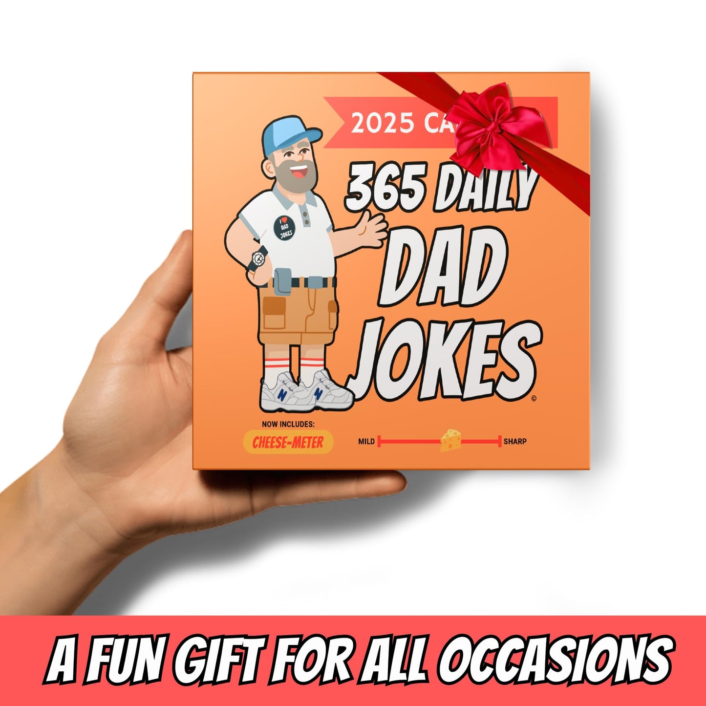 Dad Joke Desk Calendar 2025 - Funny Gifts for Dad, Page a Day Desk Calendar with 365 Daily Dad Jokes, White Elephant Gifts, Fathers Day Dad Gifts, Gifts for Men, Stocking Stuffers, Dad Christmas Gifts