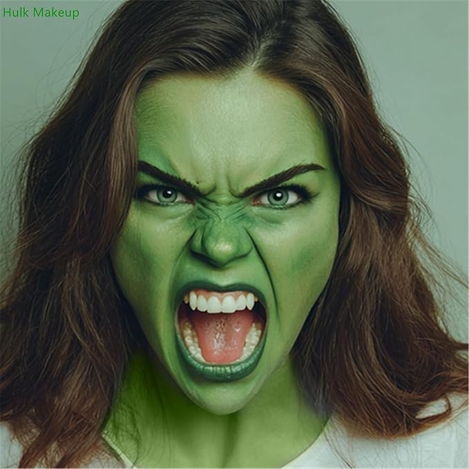 Go Ho Green Face Paint,Waterproof Oil Based Cream Face Body Paint Stick for Halloween Cosplay SFX Hulk Witch Gamora Green Costume Makeup