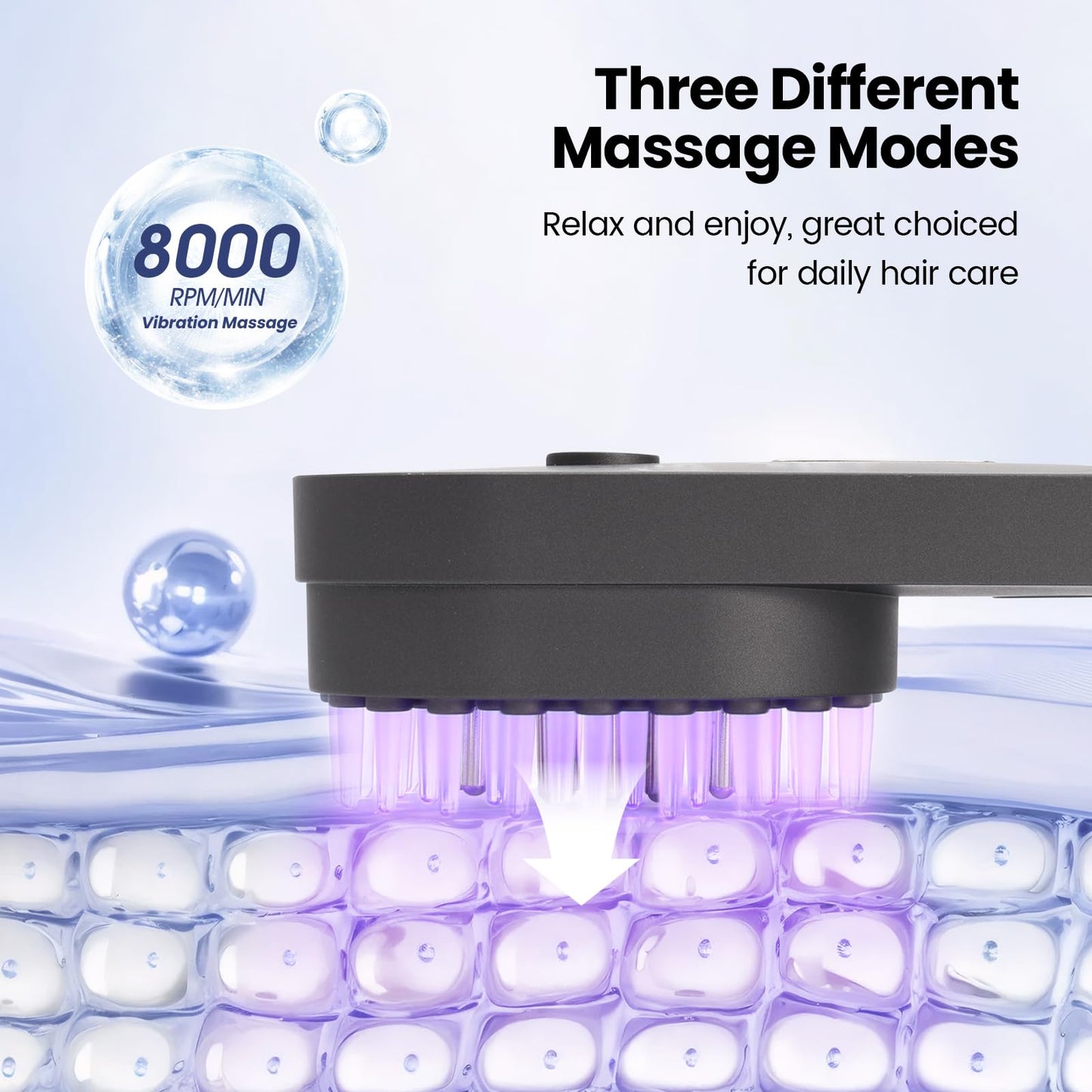 UNIWA Scalp Massager Hair Growth Brush, Hair Oil Applicator, 3 in 1 Scalp Massage Tool, Head Scalp Massager for Relax, Cordless