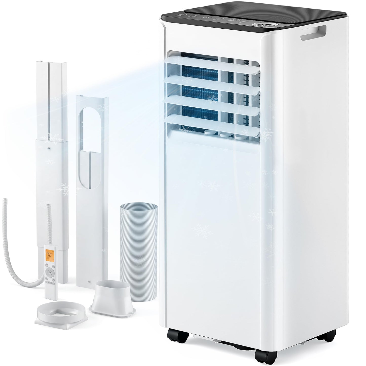 EUHOMY 10,000 BTU Portable Air Conditioner, 3-in-1 Portable AC Unit with Cools, Dehumidifier, Fan, 50 dB Sleep Mode, Cools 450 Sq.Ft. with 400 CFM Airflow, Installation Kit for Bedroom, Livingroom