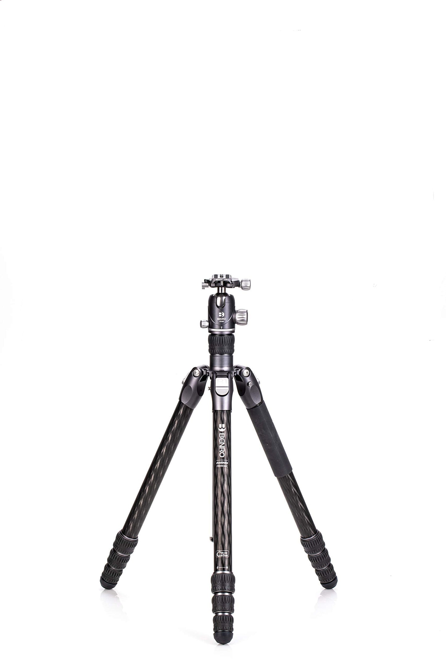 Benro Rhino Carbon Fiber Three Series Tripod/Monopod With Vx30 Ballhead, 4 Leg Sections, Twist Leg Locks, Padded Carrying Case (