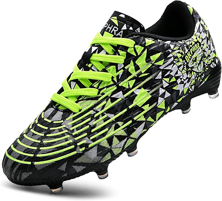 OKPHRA Kids Soccer Cleats Boys Girls Trainning Football Shoes for Little/Big Kid Outdoor Indoor Firm Ground Athletic Turf ...