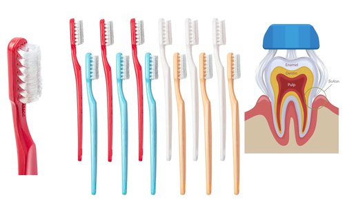 Collis Curve - Soft 3 Sided Toothbrush - Orthodontic Toothbrushes - Soft Bristle Toothbrush for Sensitive Gums, Bleeding Gums, Braces, Autistic, Adults and Children's Over 13 Years (Pack 12)