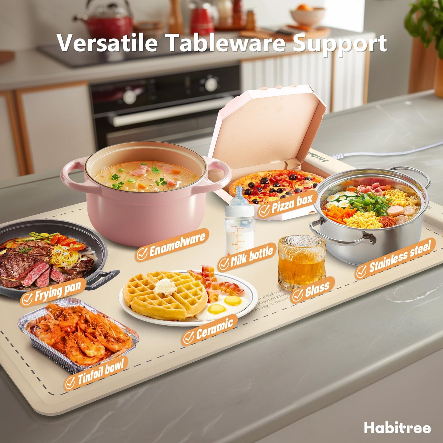 Food Warming Mat, Silicone Electric Warming Tray - Day Gifts, 6 Heat Settings, Portable, Upgraded Graphene Full Surface Rapid Heating, Easy to Clean, Ideal for Parties, Buffets, and Daily Use