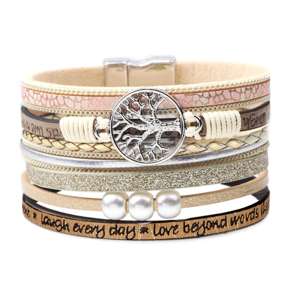 Tree of Life Bracelets for Women, Trendy Stuff Gifts for Teen Girls, Birthday Christmas Gifts for Mom, Daughter, Wife, Best Frie