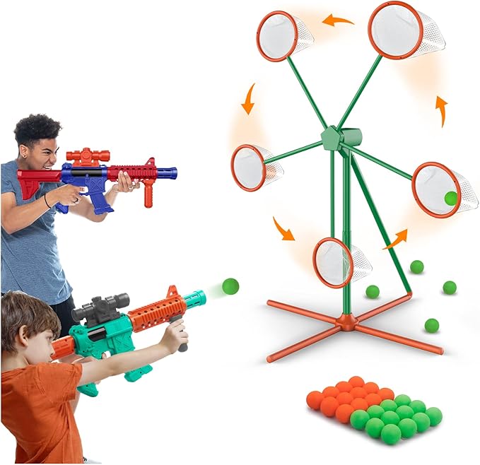 Marlrin Shooting Games Toys for Age 5 6 7 8 9 10+ Year Old Boys, Kids Toy Sports & Outdoor Game with Moving Shooting Targe...
