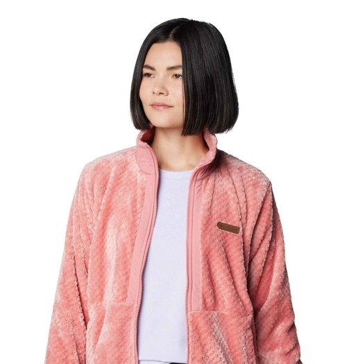 Columbia Women's Fire Side Full Zip III, Pink Agave, X-Large